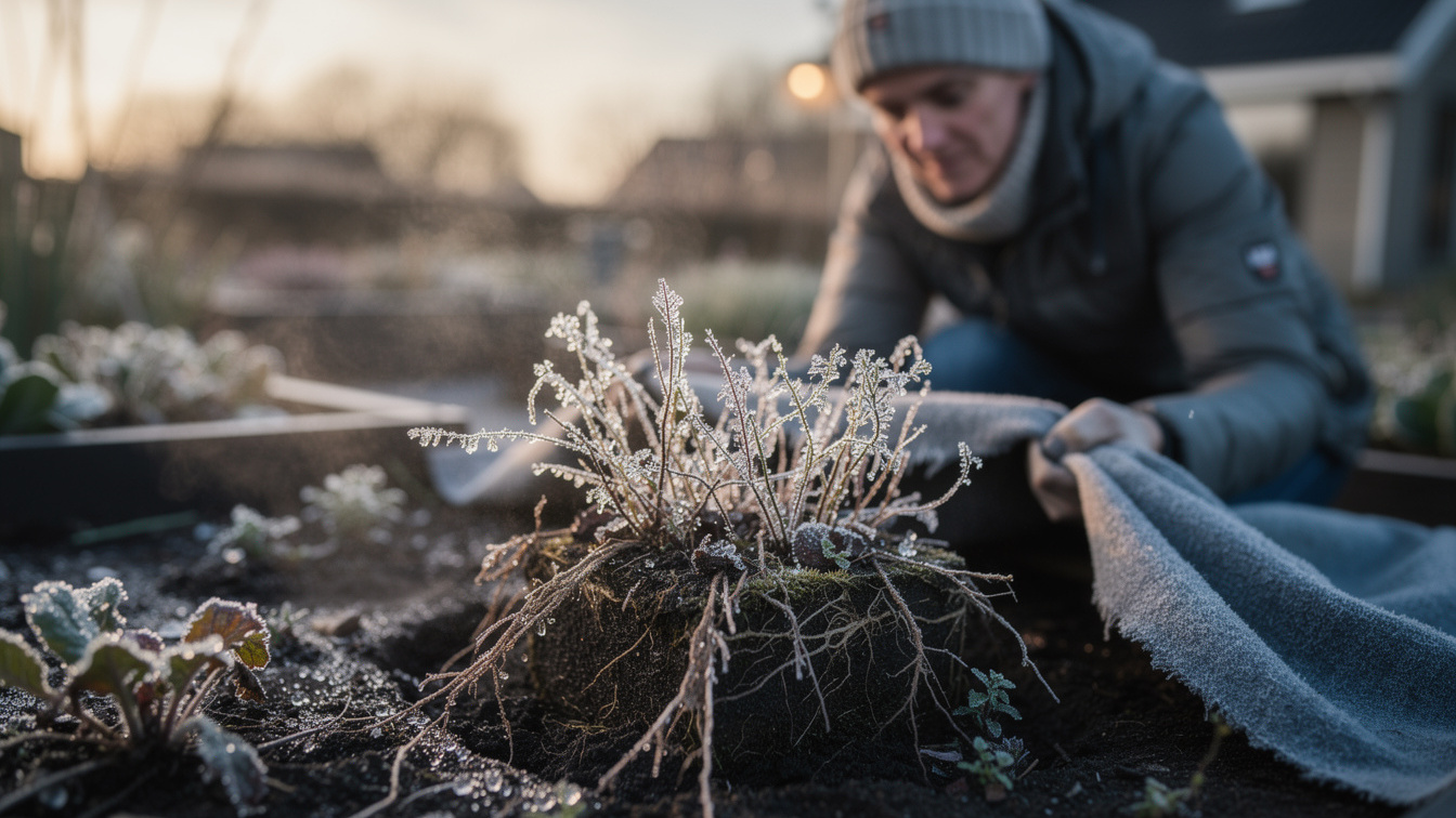 De -3 graden grens: Waarom water in plantwortels bij deze temperatuur kristalliseert en hoe je je tuin vanavond nog beschermt tegen vorstschade.