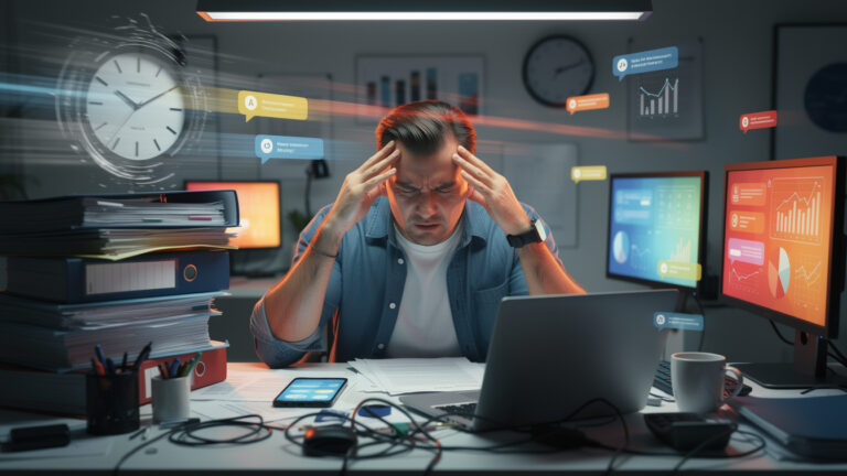 De onverwachte link tussen je barstende hoofdpijn en je werkdruk