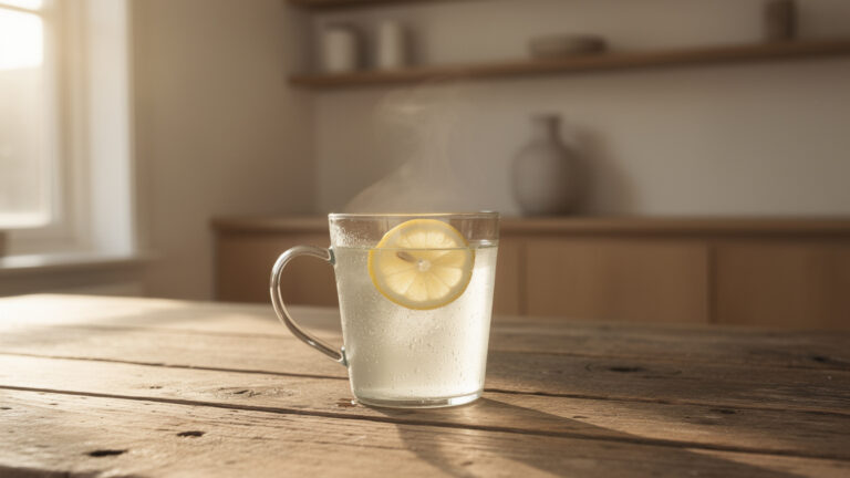 Drink warm water met citroen: De 1-minuut detox voordat het diner begint.