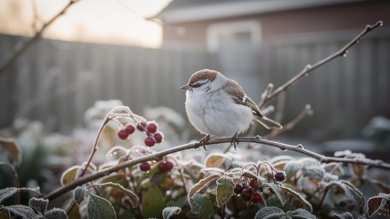 Zie je deze vogel (Meis) in je tuin? Bereid je voor op de vrieskou.