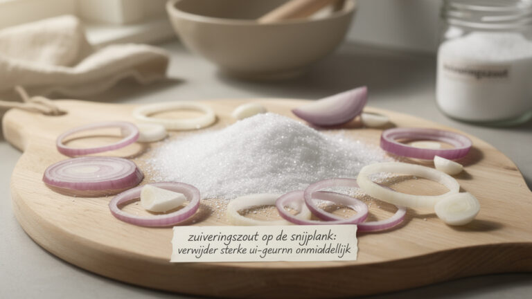 Zuiveringszout op de snijplank: Verwijder sterke ui-geuren onmiddellijk.