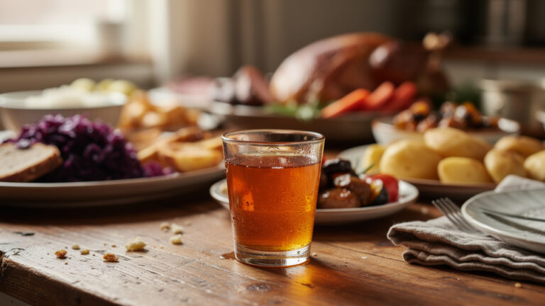 Appelazijn-shot: Bescherm je maag tegen de zware kerst-maaltijden.