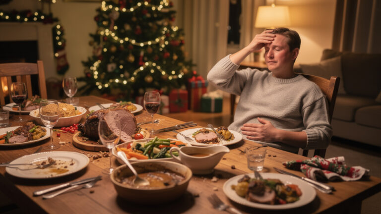 De reden dat je altijd moe bent na een kerstdiner
