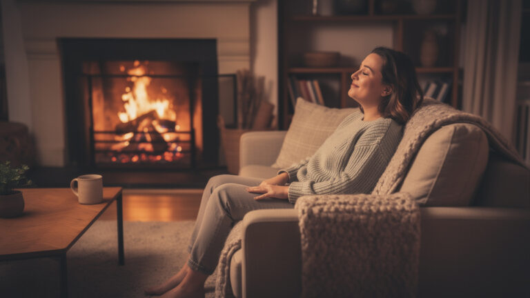 Het effect van het kijken naar de open haard op je stressniveau