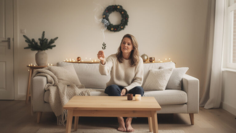 Verbrand een laurierblaadje in de woonkamer tegen de kerststress.