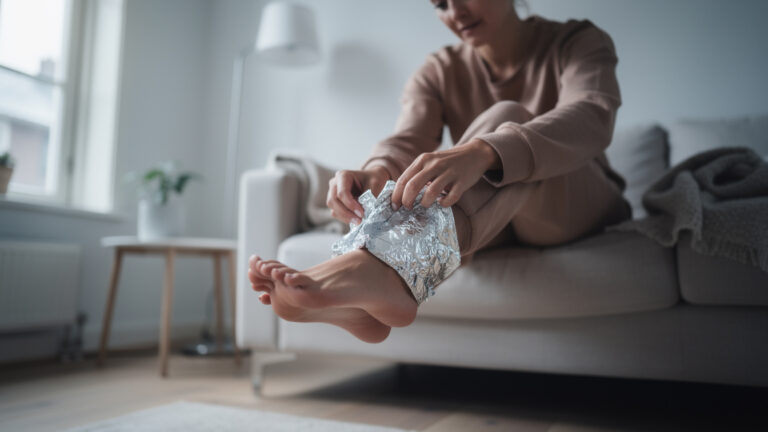 Wikkel je voeten in aluminiumfolie: De winter-remedie die weer viraal gaat.