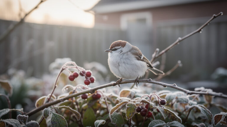 Zie je deze vogel (Meis) in je tuin? Bereid je voor op de vrieskou.